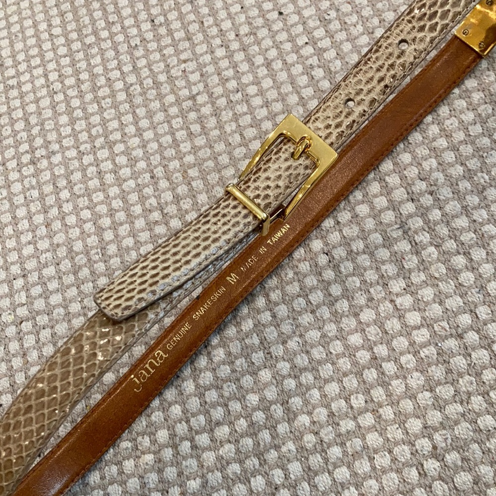 Vintage jana snakeskin belt